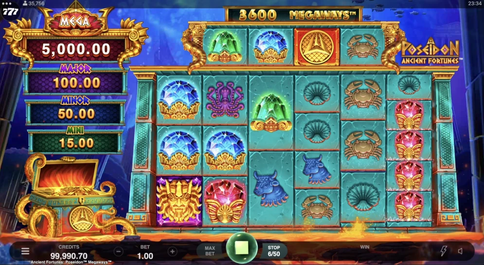 Ancient Fortunes Poseidon Megaways
