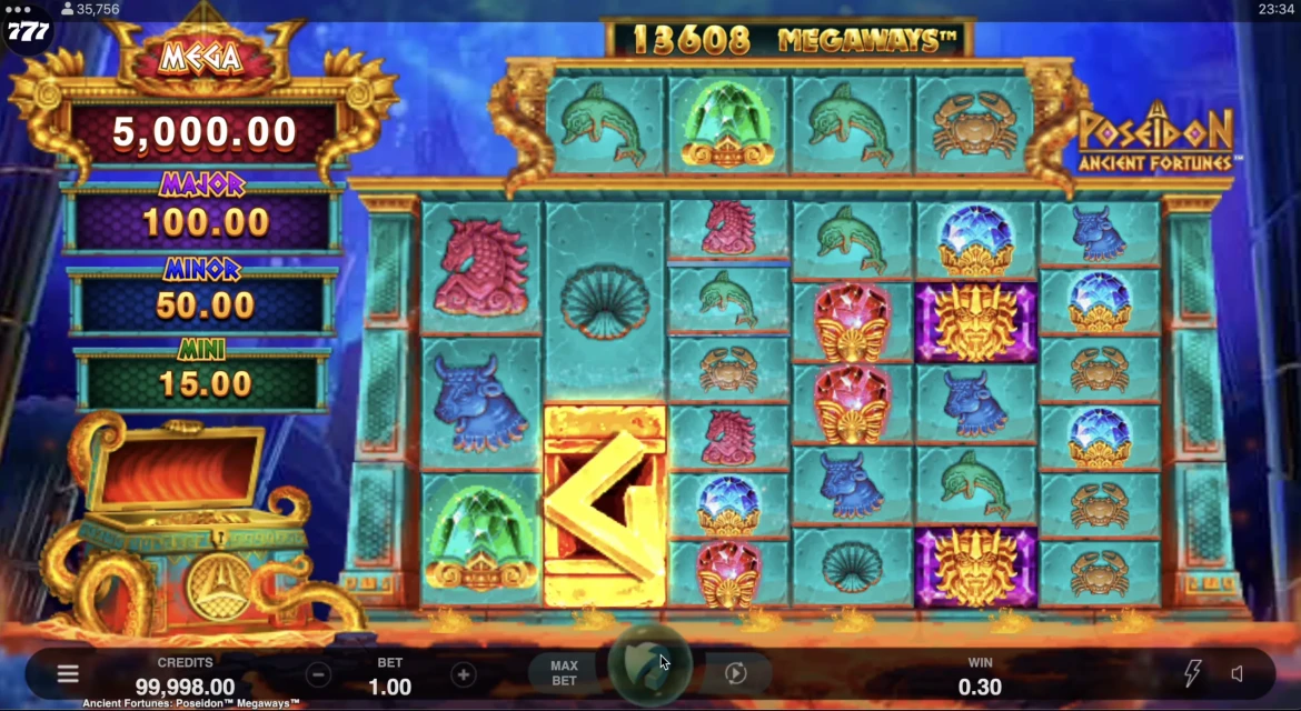 Ancient Fortunes Poseidon Megaways